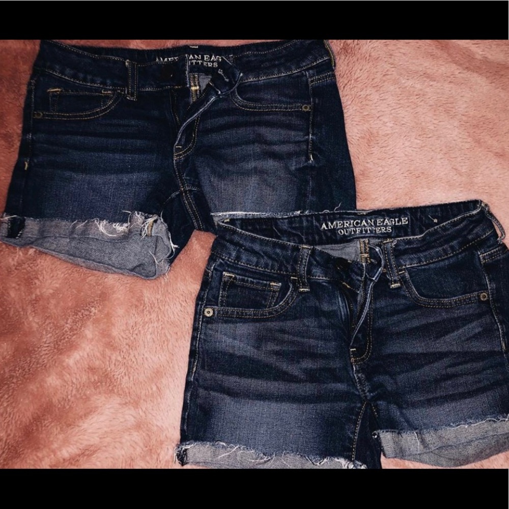 American Eagle Dark Wash Denim Shorts